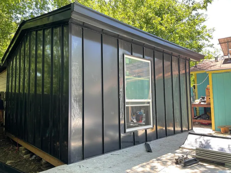 Black standing seam metal wall panels for Metal Roof Installation in Santa Clara